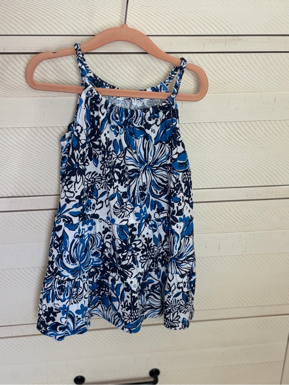 Lilly Pulitzer Blue Navy White Floral Sundress